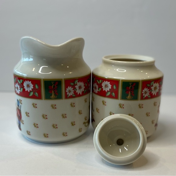 Vintage Charlton Hall Kobe Holiday Ceramic Set 5pc - Picture 4 of 15